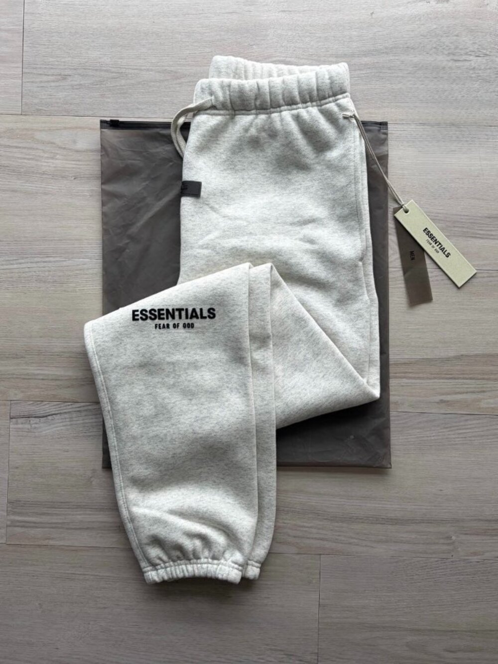 Fear Of God Essentials Light Oatmeal SS22 Cuffed Sweatpants